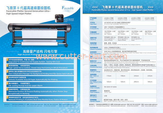 Favorable Second Generation U11ra High Speed HP Thermal  Inkjet Plotter